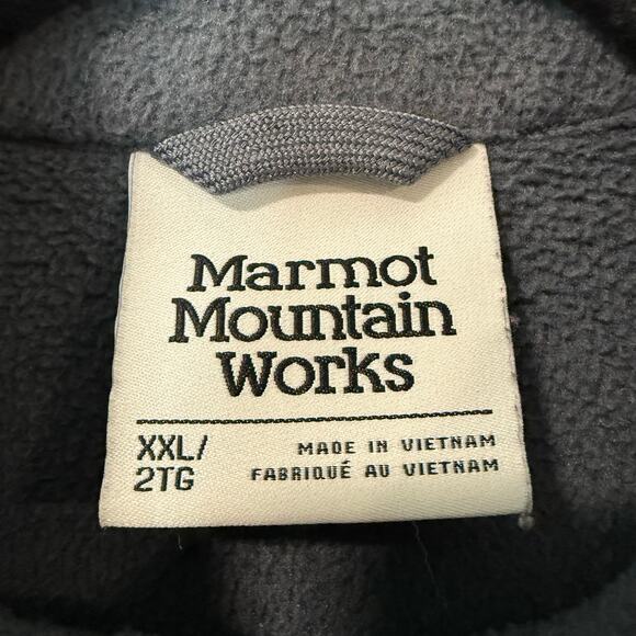 Marmot Men's Drop Line 1/2 Zip Fleece Pullover Blue Gray XXL Half Sweatshirt - Picture 3 of 8